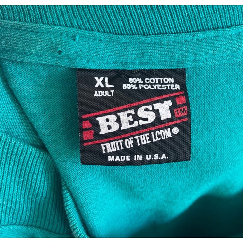 Vintage 90s Lindstrom Loppet 5K Graphic T Shirt XL Mens Green Minnesota USA Made - Picture 6 of 7